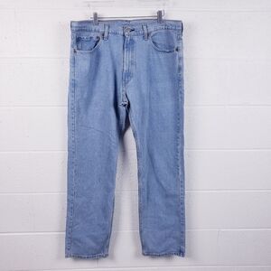 Levi's 505 Regular Stretch Jeans Straight Leg‎ Light Wash Men's 36 x 32